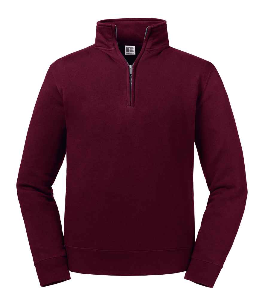 Russell Athletic Auth. 1/4 Zip Sweat - Burgundy