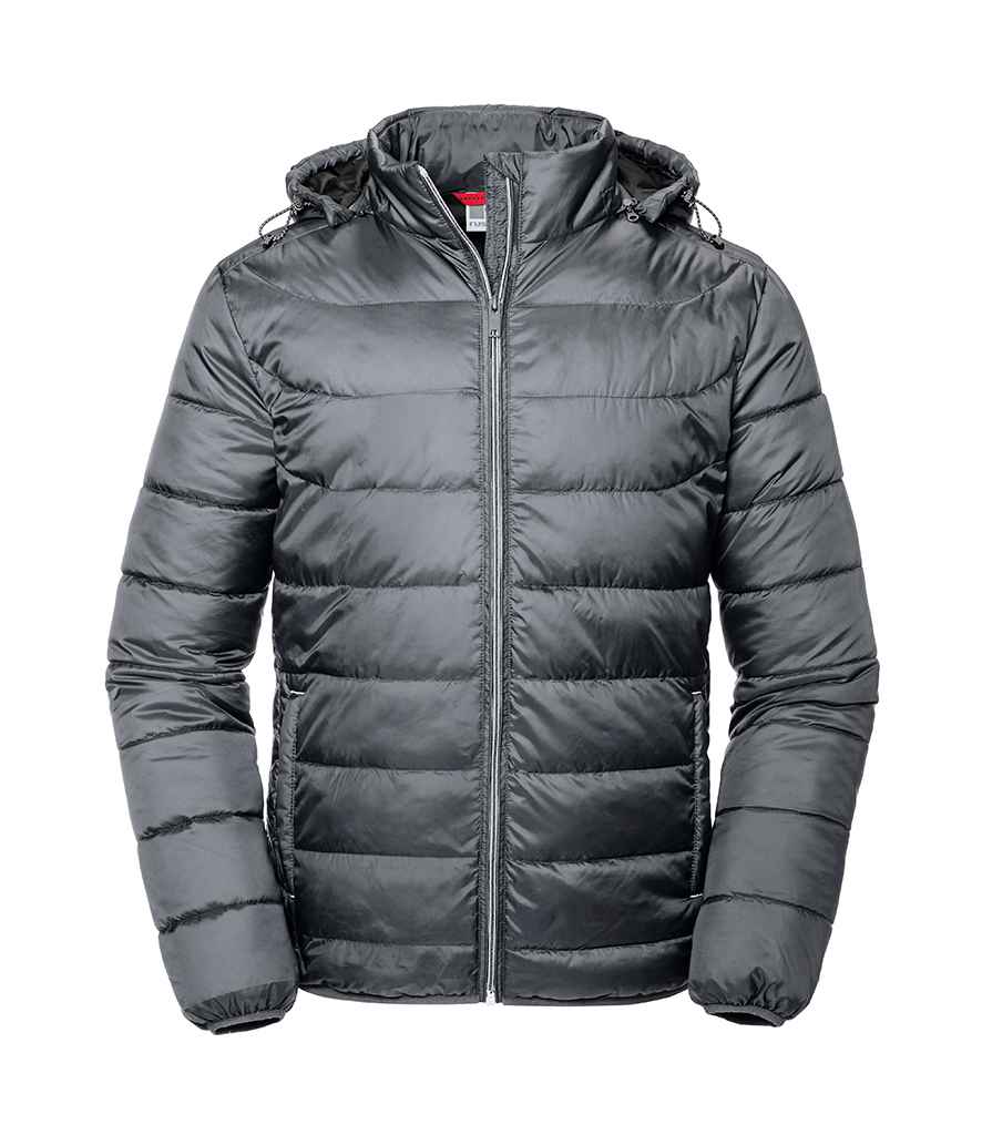 Russell Athletic Hooded Nano Jacket - Iron