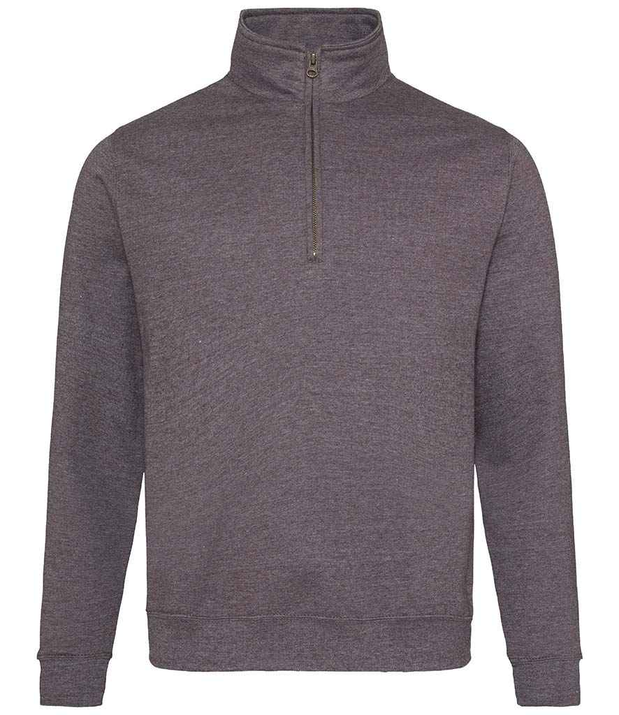 AWDis Sophomore Zip Neck Sweat - Charcoal