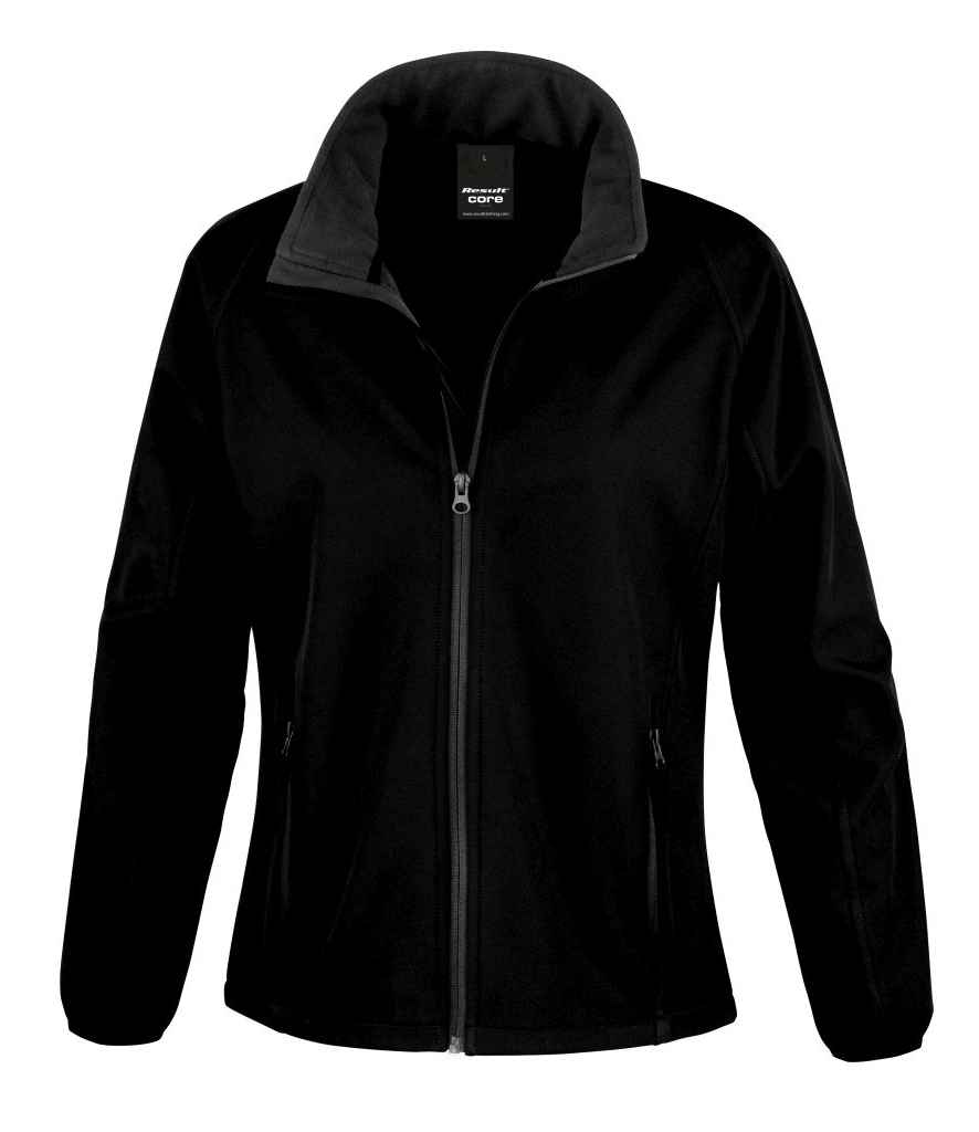 Result Core Ladies Printable Softshell Jacket - Black/black