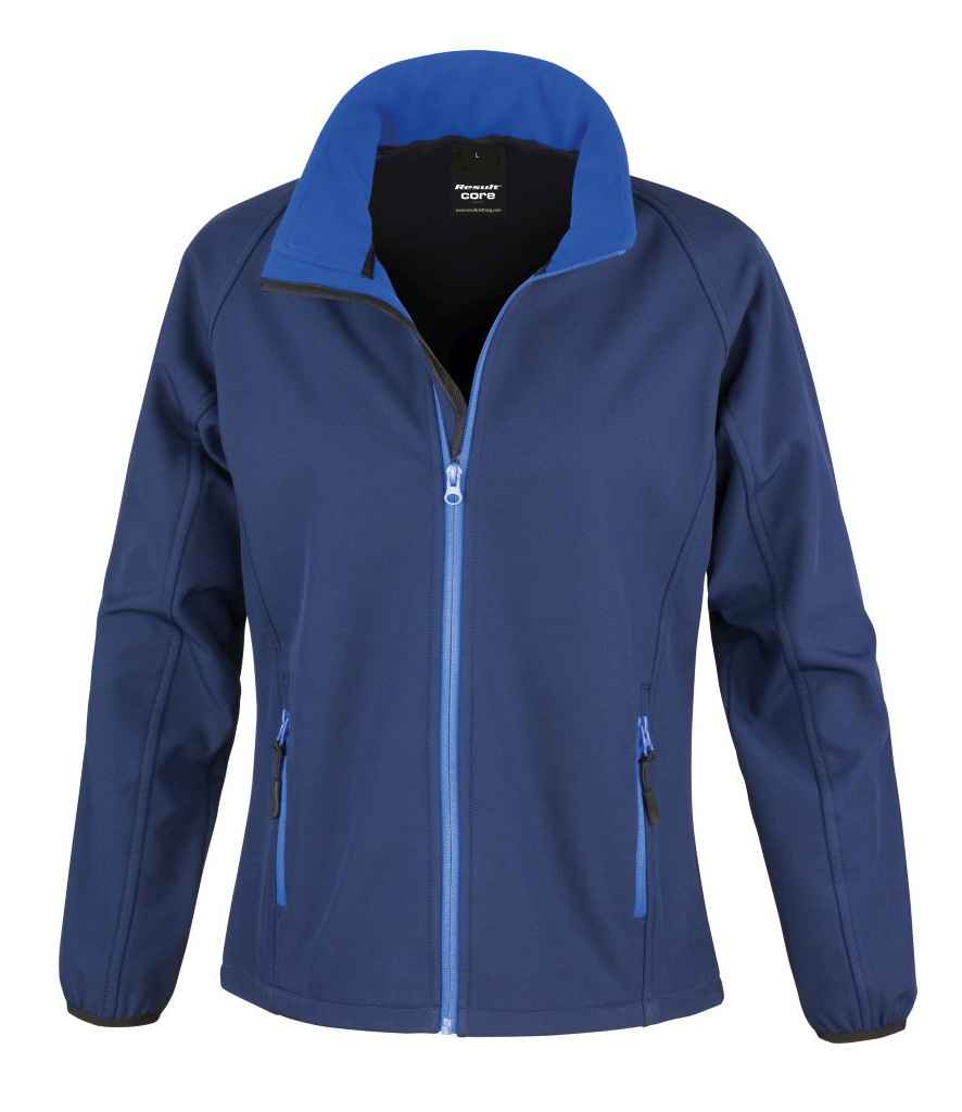 Result Core Ladies Printable Softshell Jacket - Navy/royal