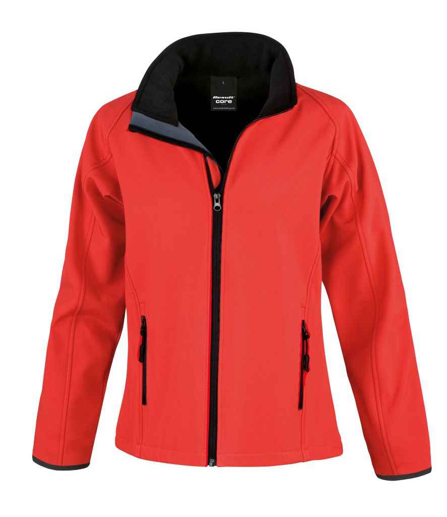 Result Core Ladies Printable Softshell Jacket - Red/black