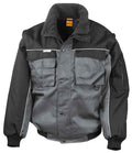 Result Work-Guard Zip Sleeve Jacket - Grey/black