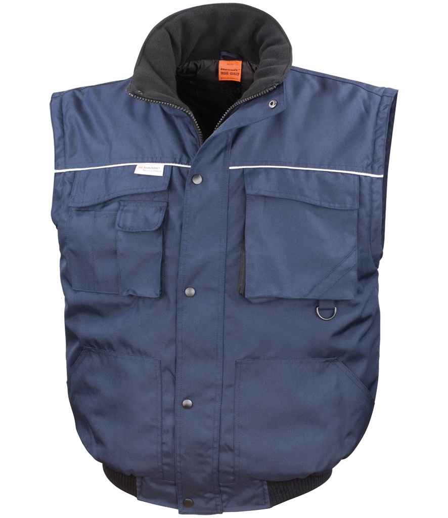 Result Work-Guard Zip Sleeve Jacket - Navy/navy